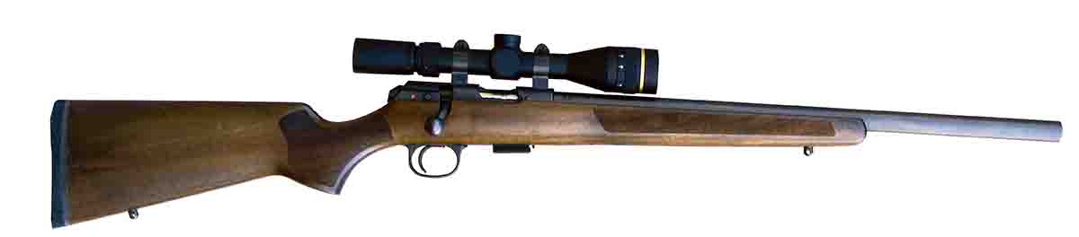 The CZ 457 Varmint test rifle with a Leupold VX-Freedom 3-9x 33mm EFR scope.